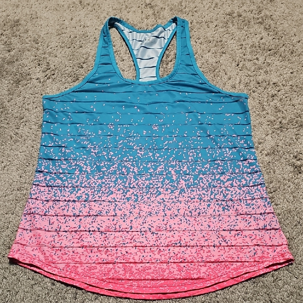 Zyia Active Womens Multicolor Tank Top Size S